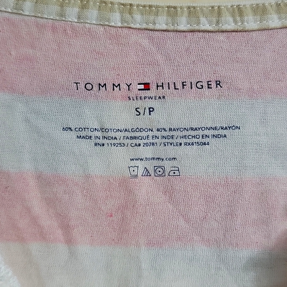 Pink and white striped Tommy Hilfiger nightie